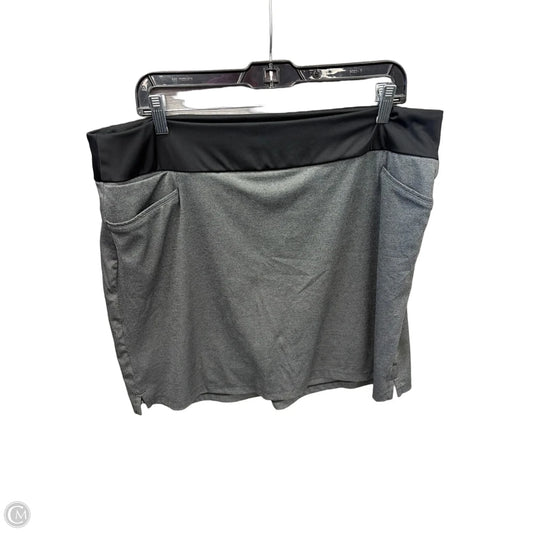 Athletic Skort By Adidas In Grey, Size: Xxl