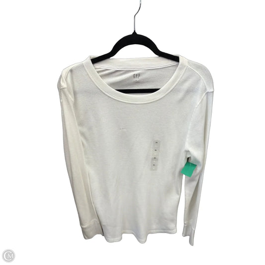 Top Long Sleeve Basic By Gap In White, Size: Xl