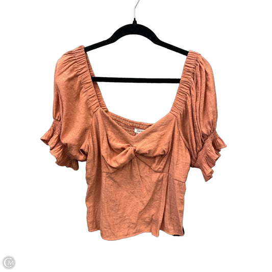 Top Short Sleeve By Nine West In Orange, Size: Xl