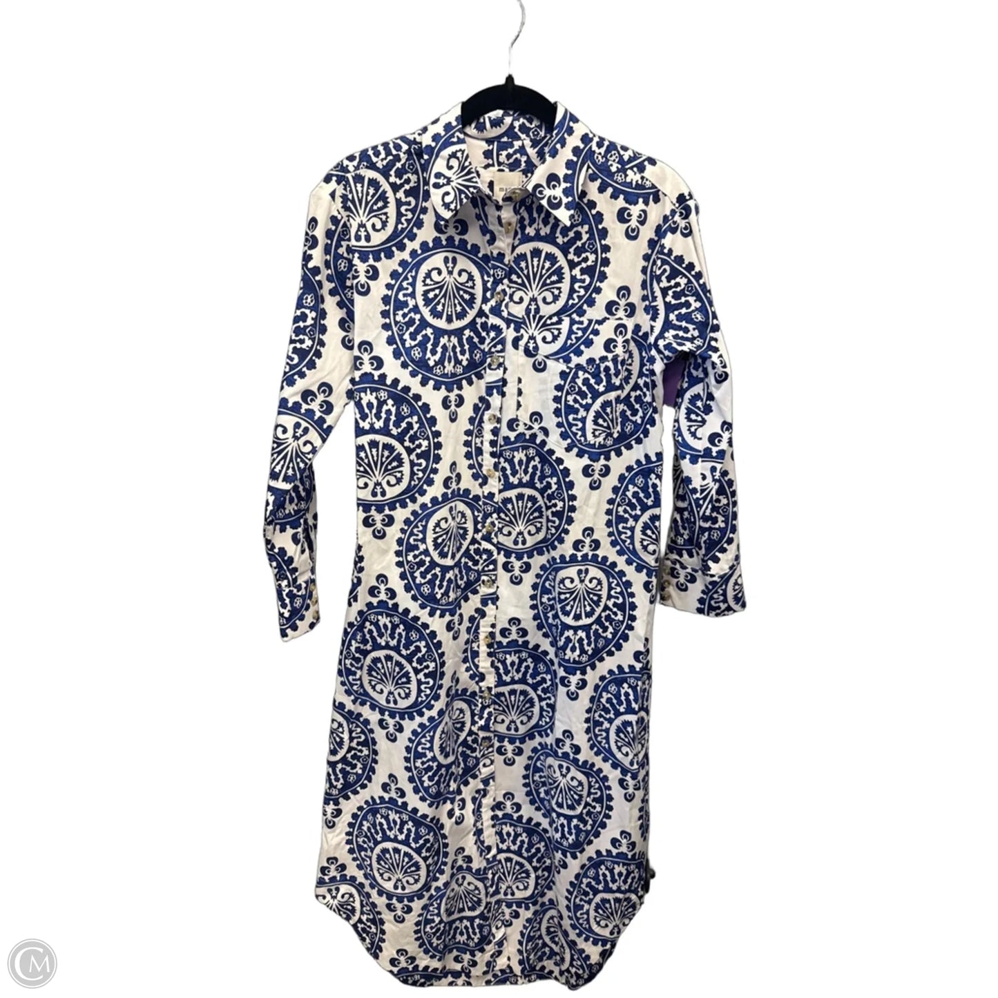 Dress Casual Maxi By Maeve In Blue & White, Size: Xs