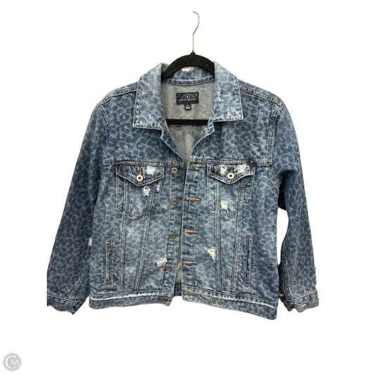 Jacket Denim By Lucky Brand In Blue Denim, Size: Xl