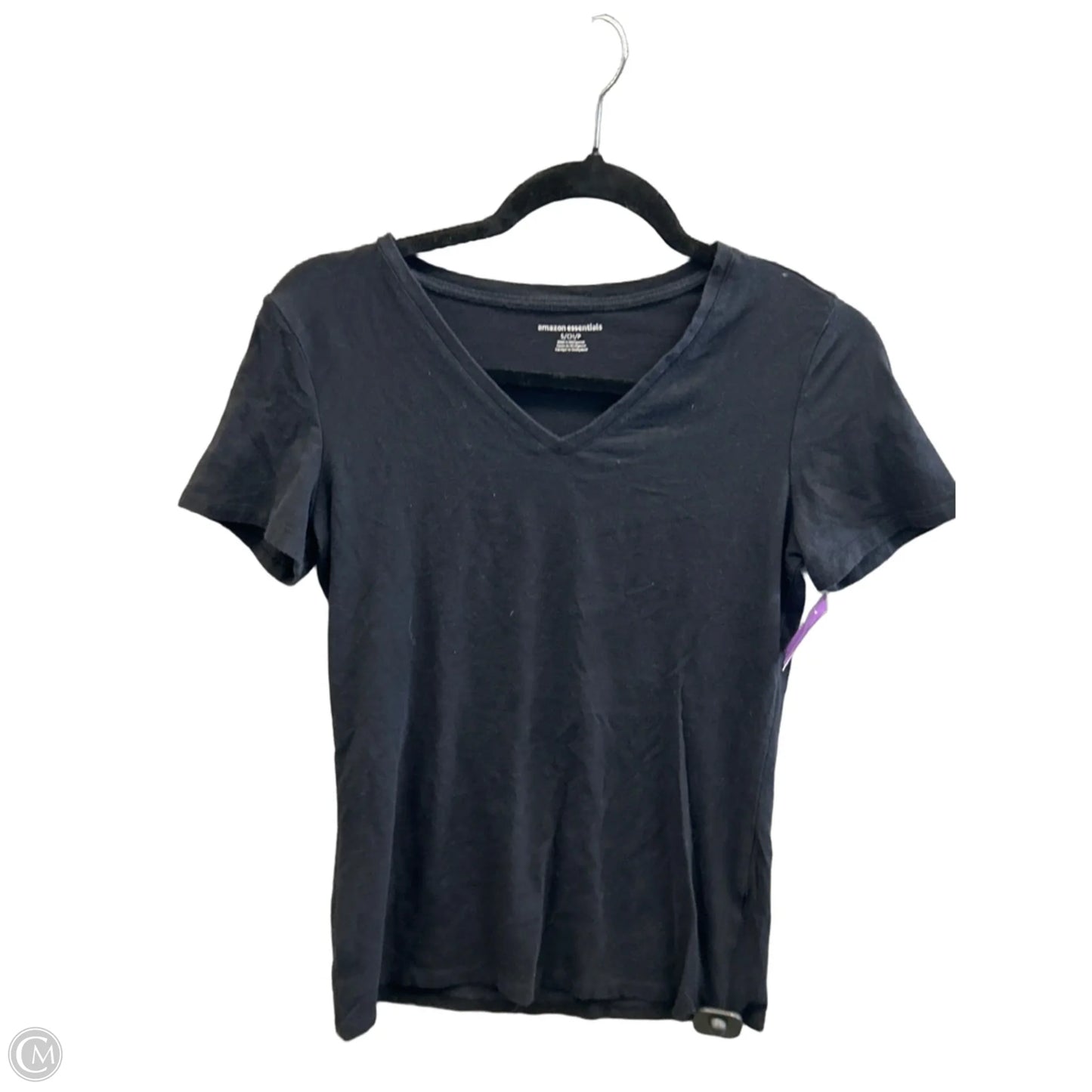 Top Short Sleeve Basic By Amazon Essentials In Black, Size: S