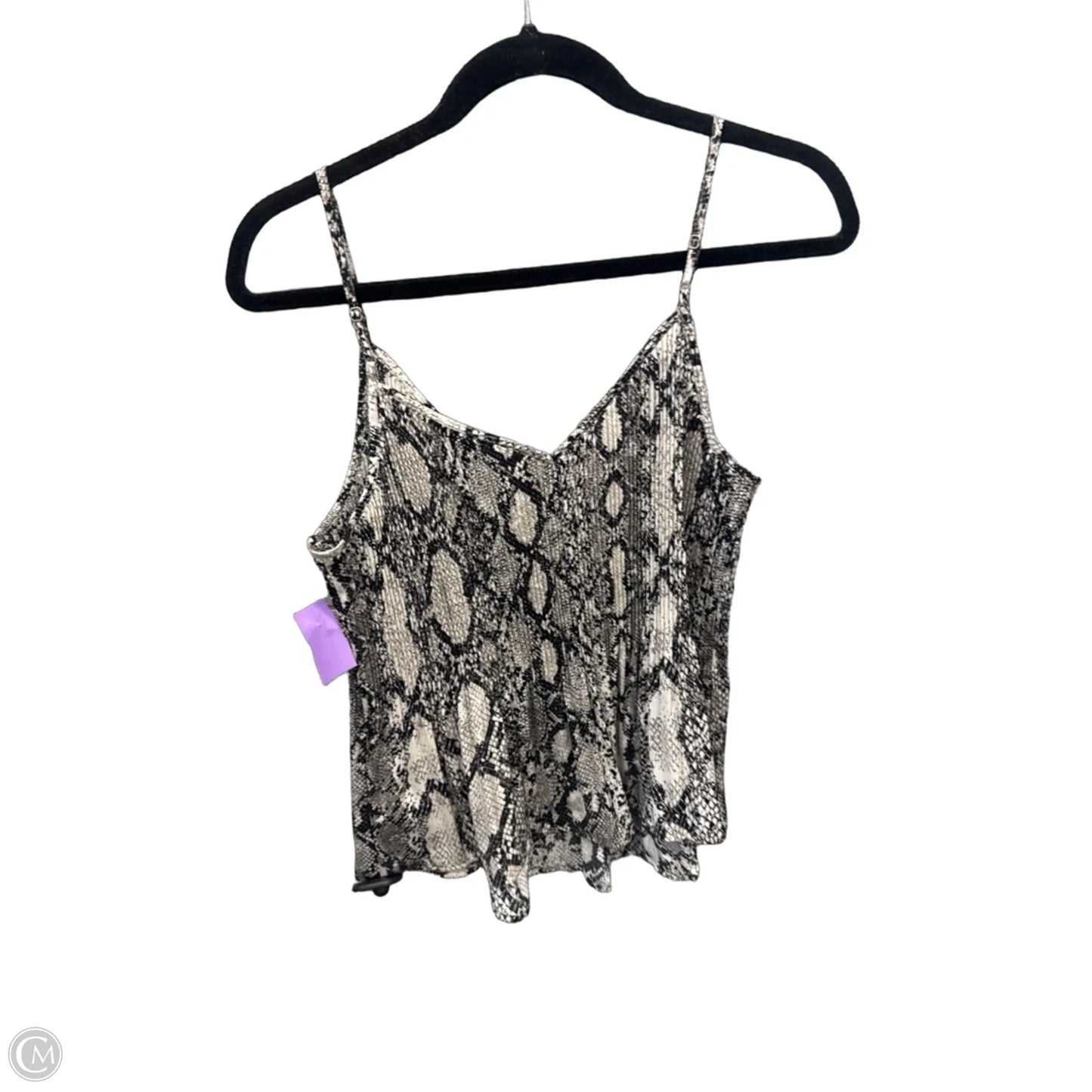 Top Sleeveless By Express In Snakeskin Print, Size: M
