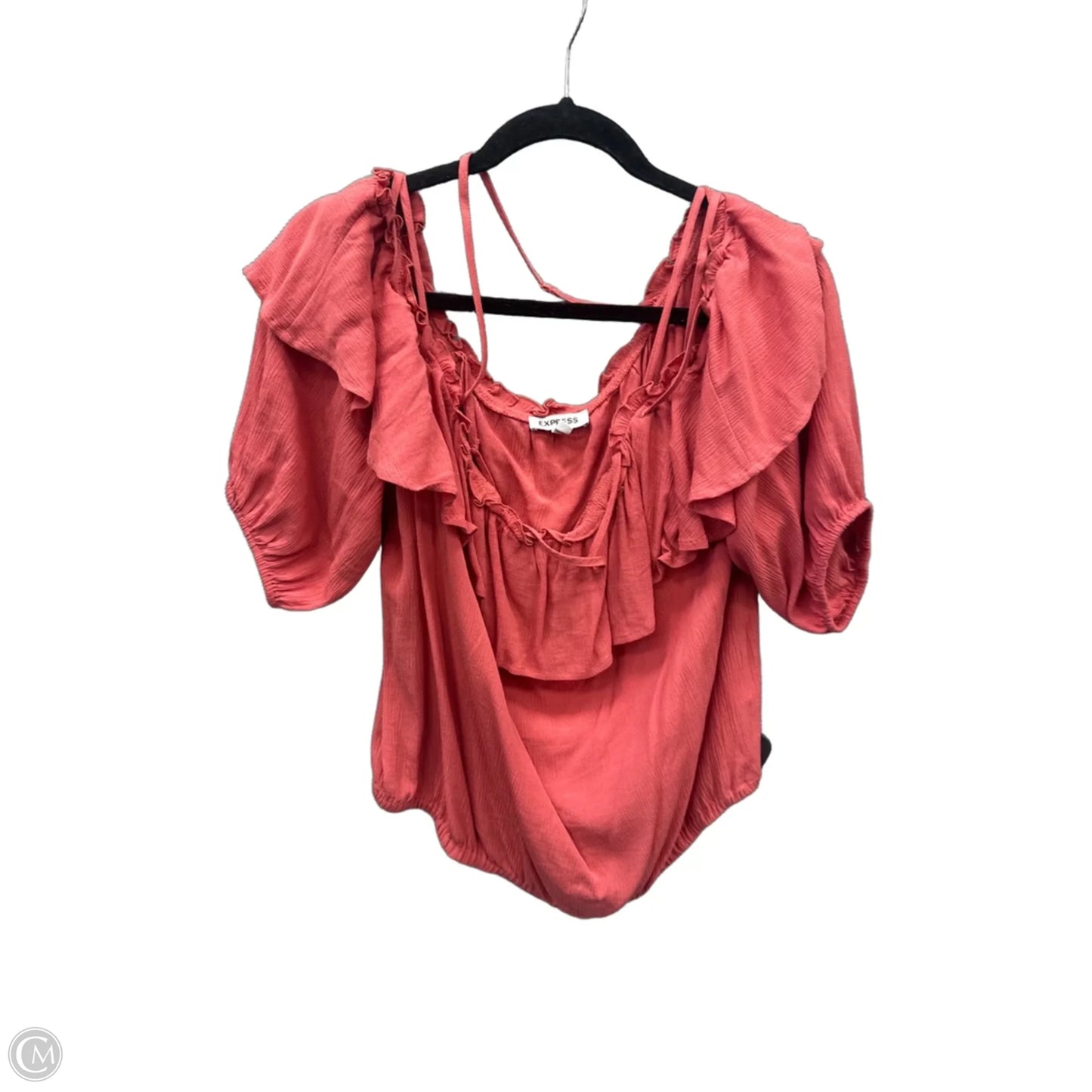 Top 3/4 Sleeve By Express In Red, Size: M