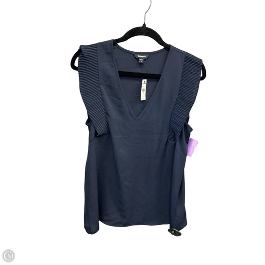 Top Sleeveless By Express In Navy, Size: M