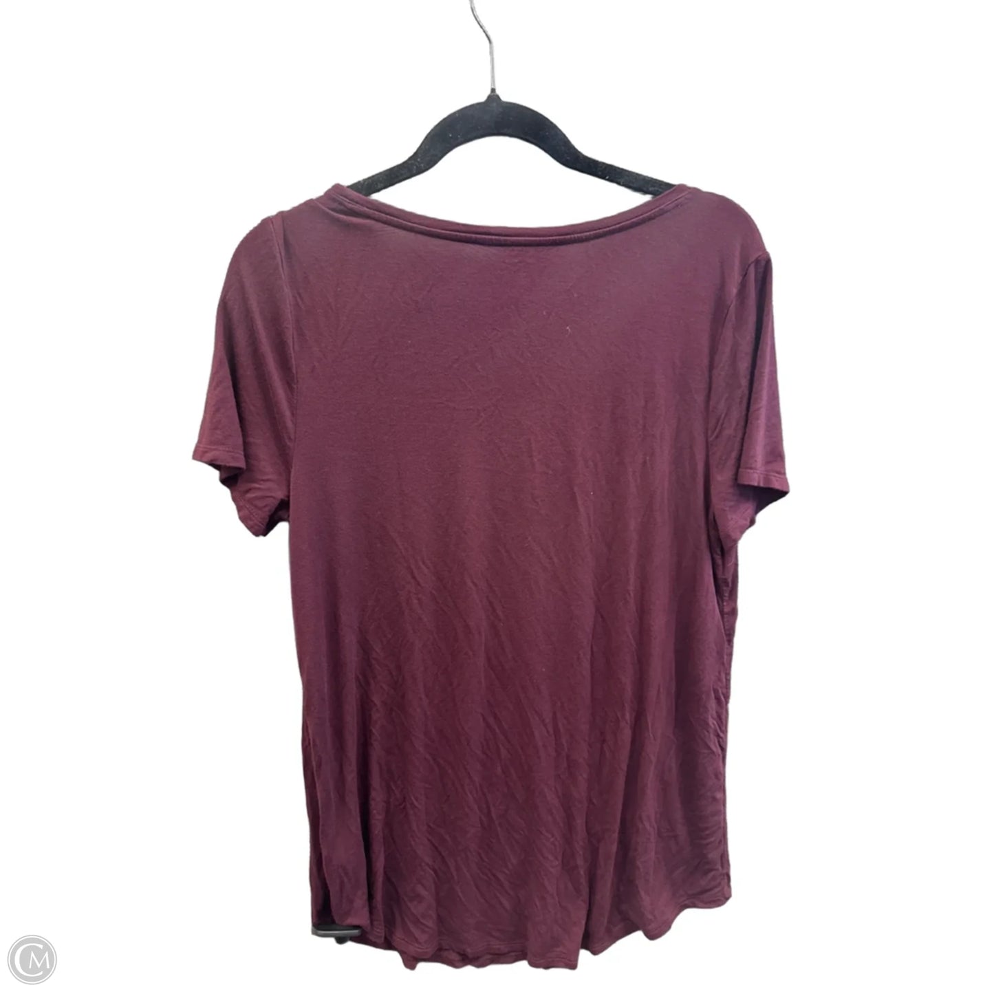 Top Short Sleeve Basic By Amazon Essentials In Maroon, Size: L