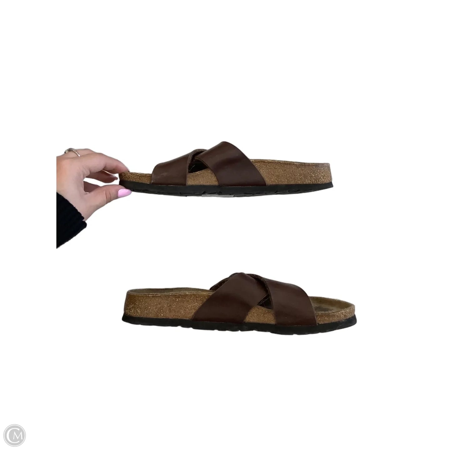 Sandals Flats By Birkenstock In Brown, Size: 6.5