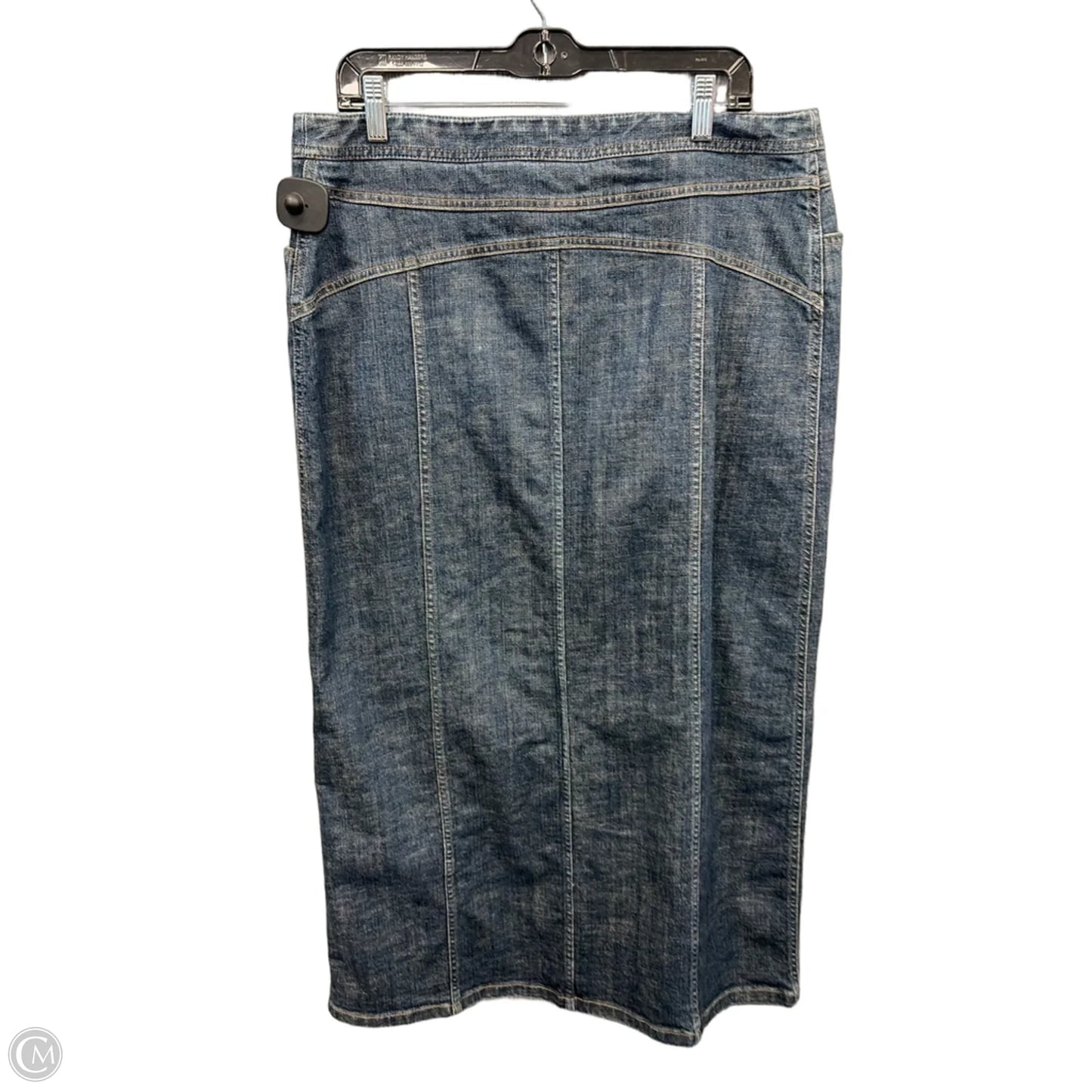 Skirt Maxi By Eddie Bauer In Blue Denim, Size: 14