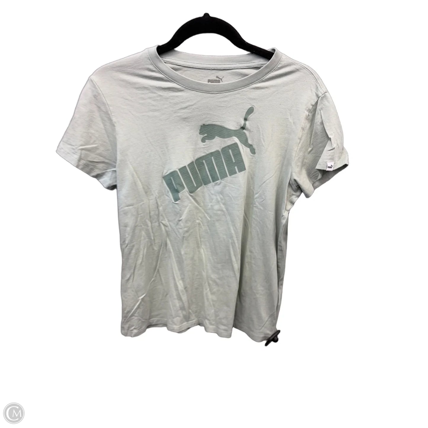 Athletic Top Short Sleeve By Puma In Green, Size: M