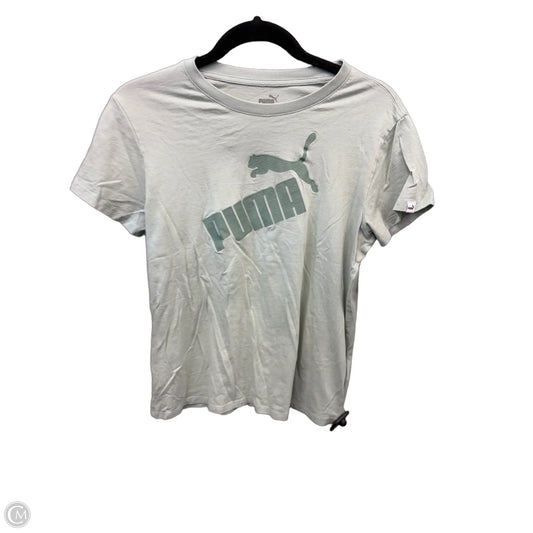 Athletic Top Short Sleeve By Puma In Green, Size: M