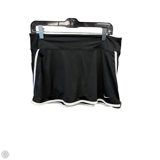 Athletic Skort By Nike Apparel In Black & White, Size: L