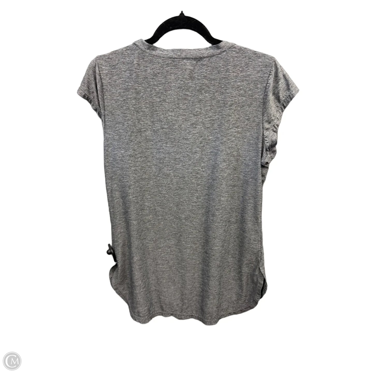 Athletic Top Short Sleeve By Reebok In Grey, Size: L