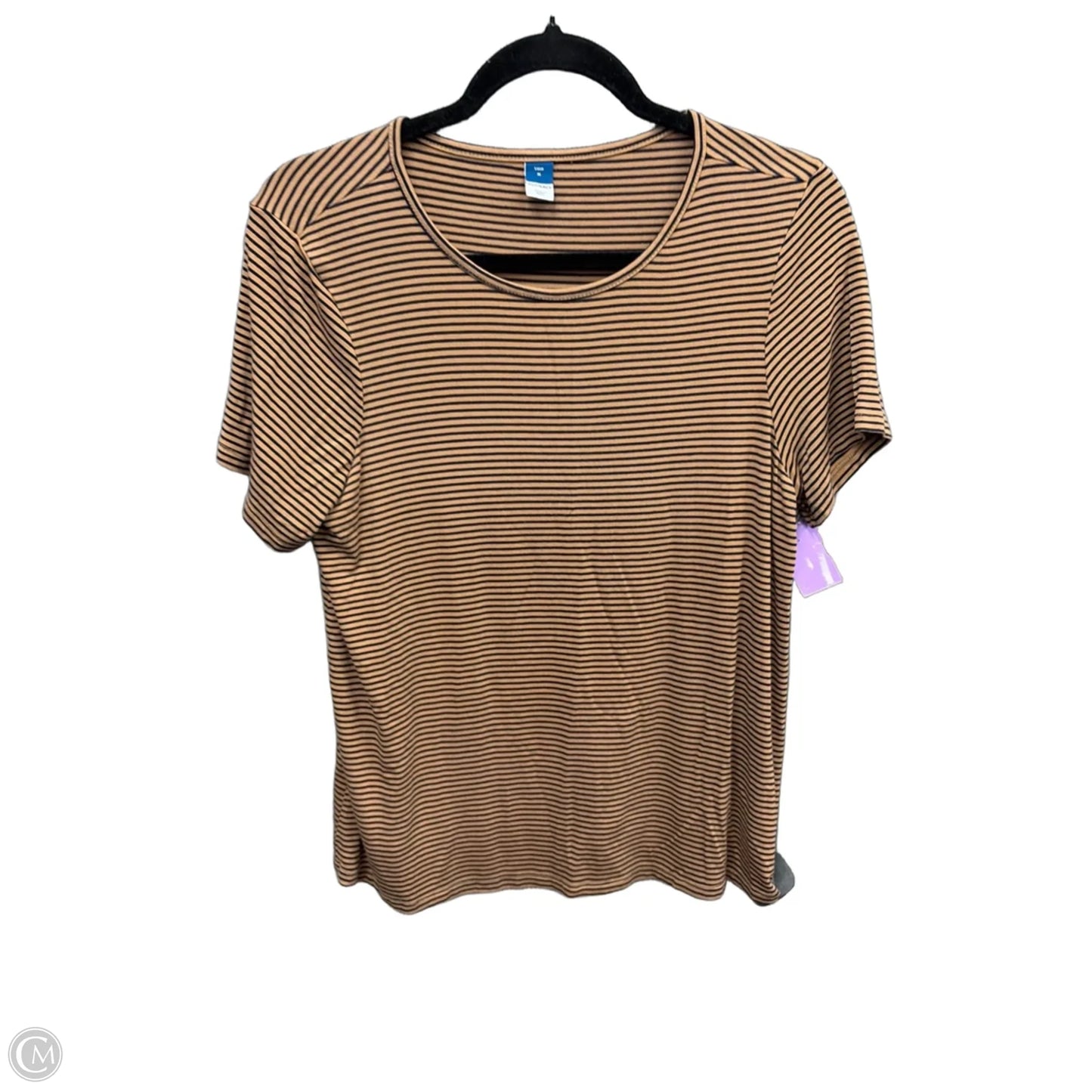 Top Short Sleeve Basic By Old Navy In Striped Pattern, Size: M