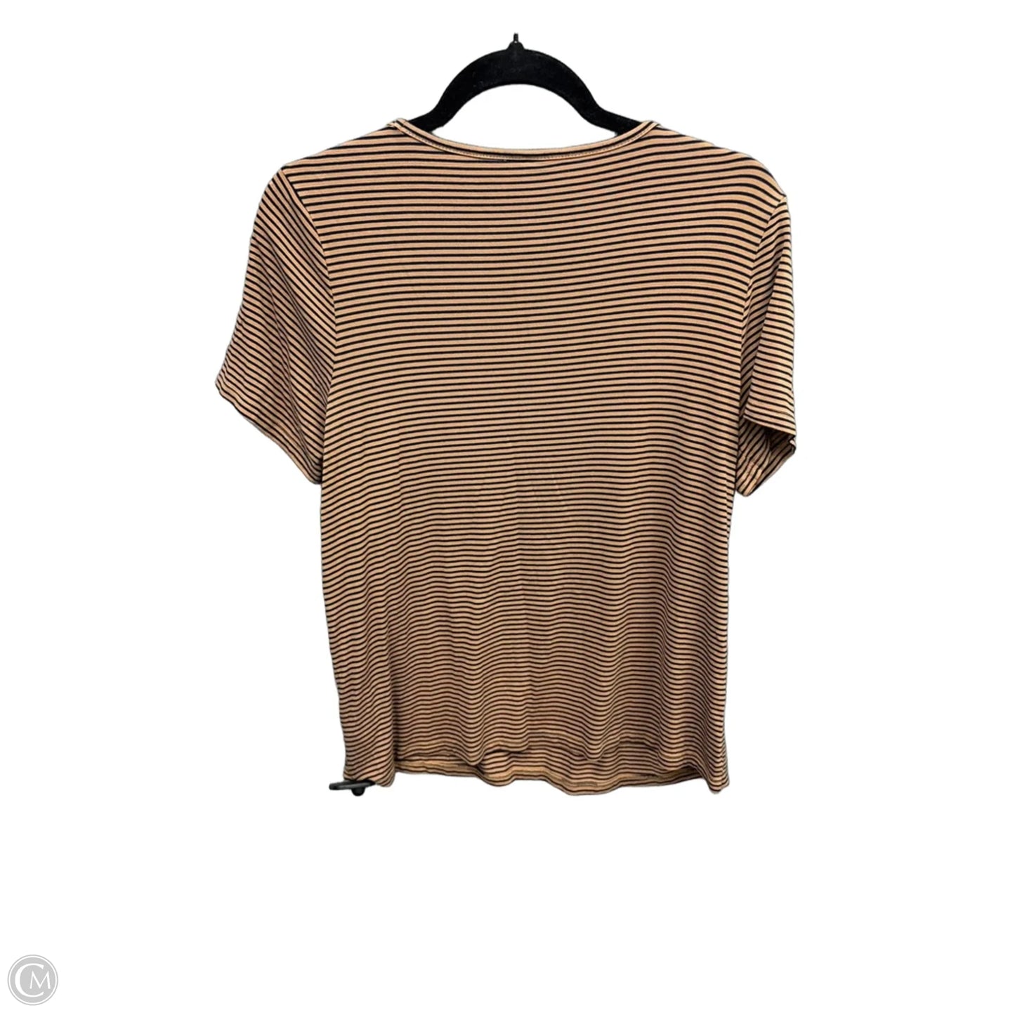 Top Short Sleeve Basic By Old Navy In Striped Pattern, Size: M