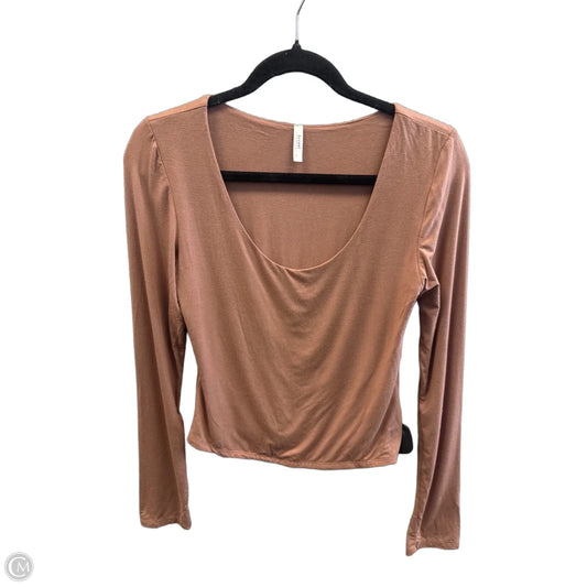 Top Long Sleeve By Be Cool In Brown, Size: M