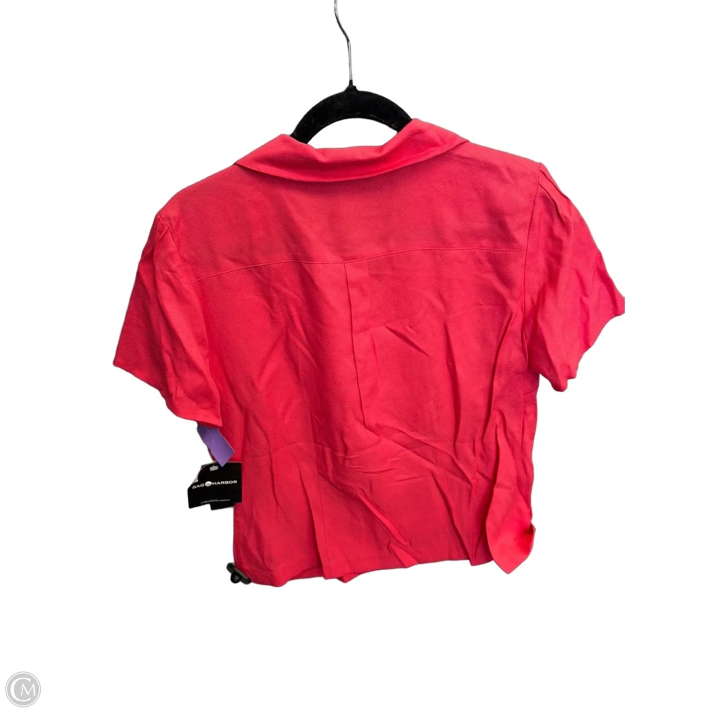 Top Short Sleeve By Sag Harbor In Pink, Size: S