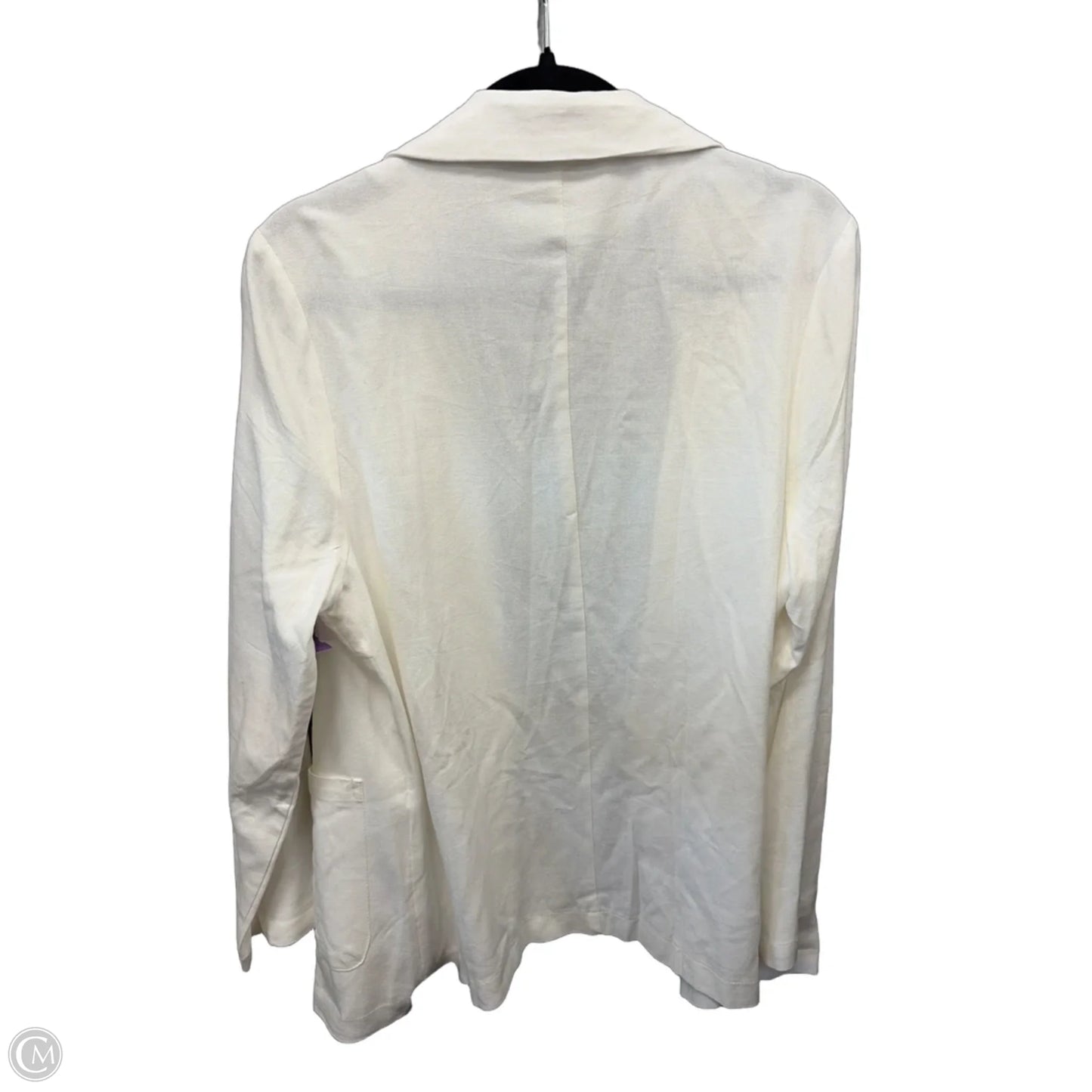 Blazer By Clothes Mentor In White, Size: M