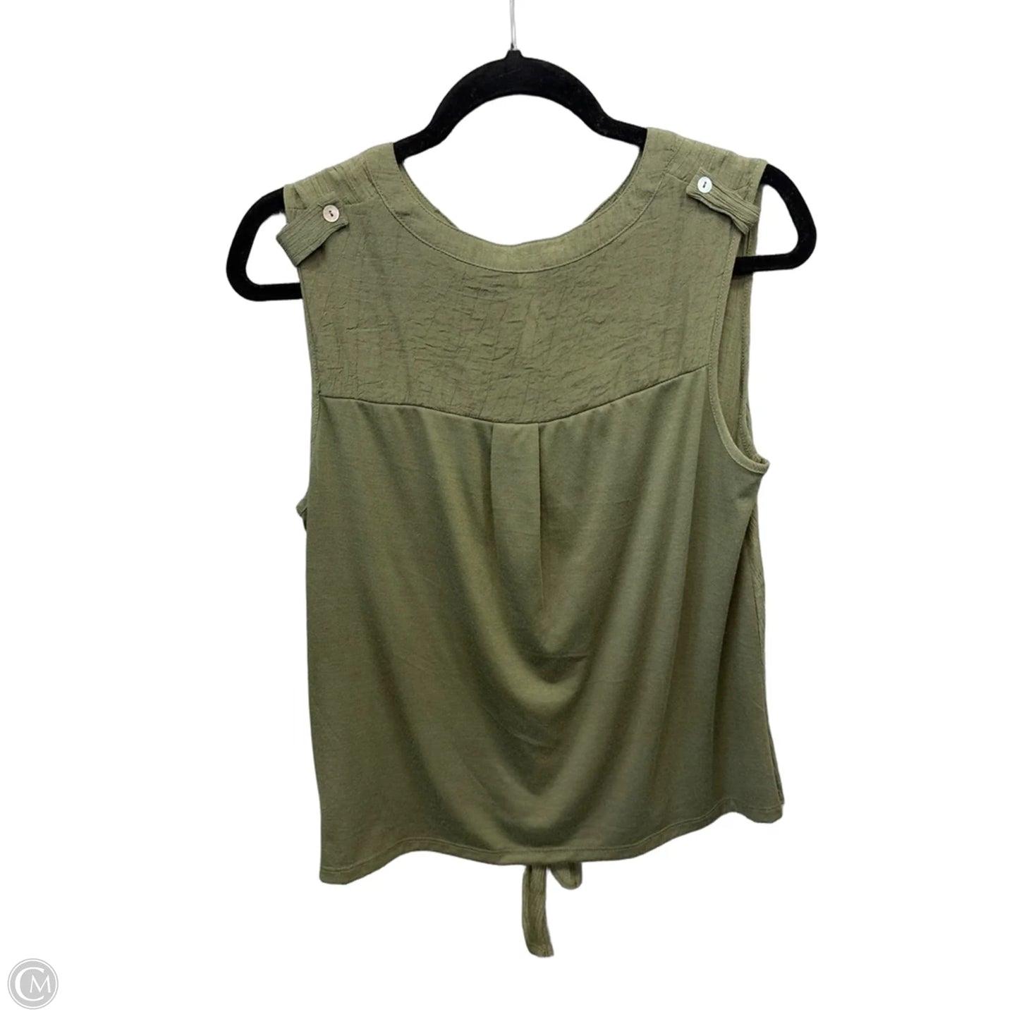 Top Sleeveless By Perseption Concept In Green, Size: M