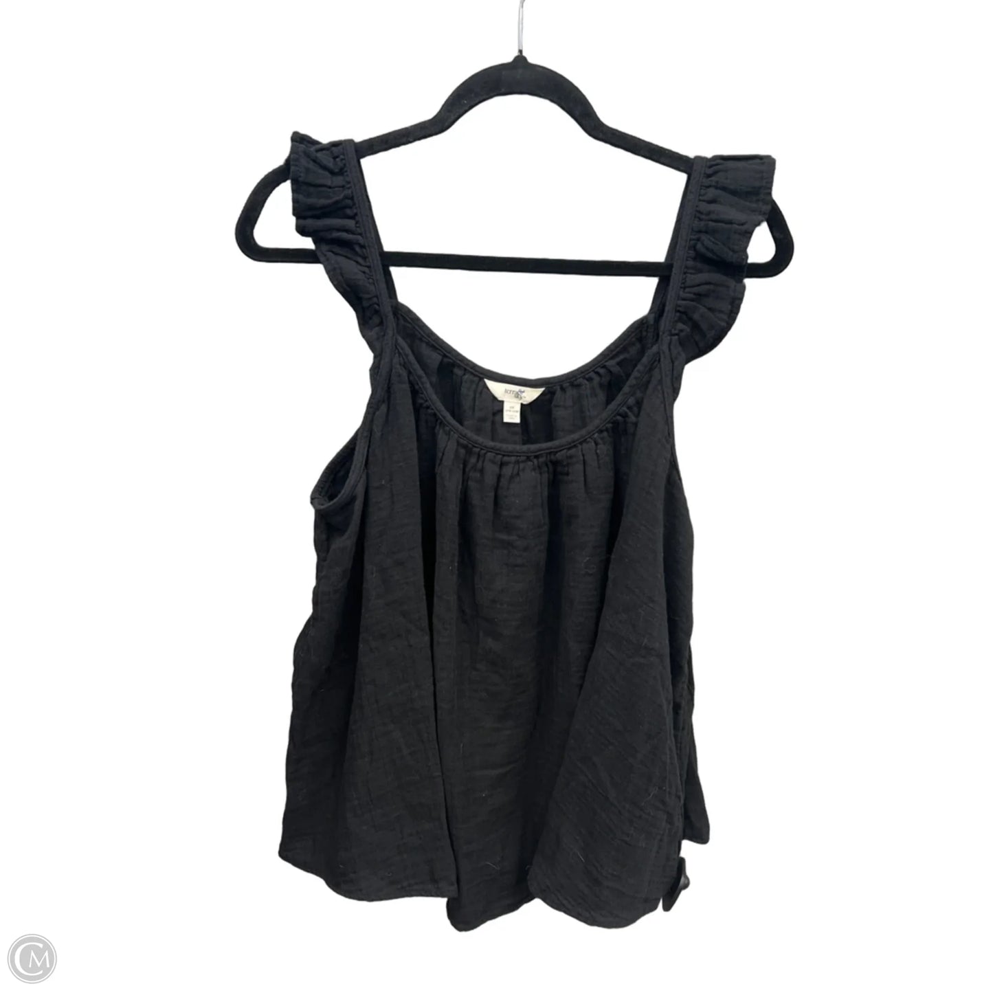 Top Sleeveless By Terra & Sky In Black, Size: 2x