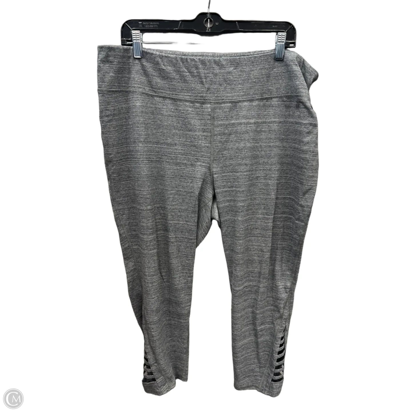 Athletic Leggings Capris By Mta Sport In Grey, Size: 2x