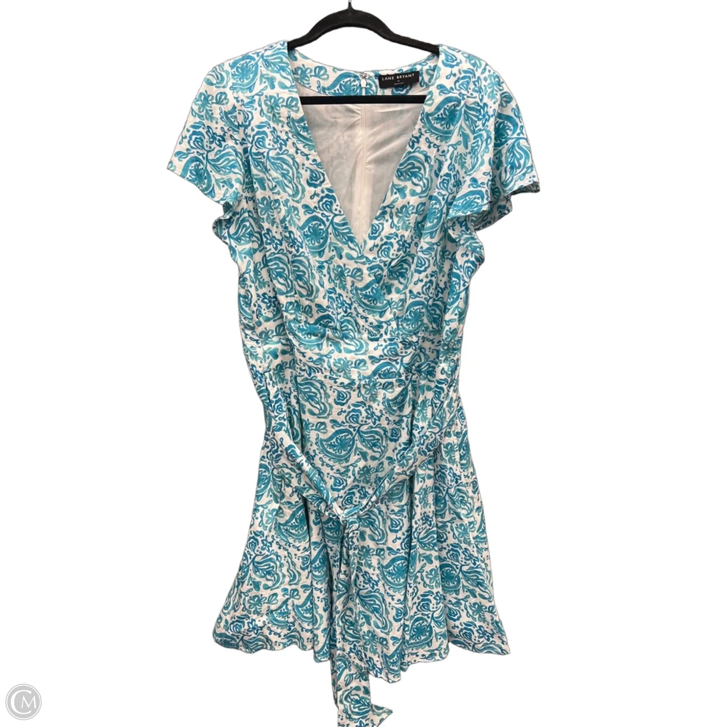 Dress Casual Midi By Lane Bryant In Blue & White, Size: Xl