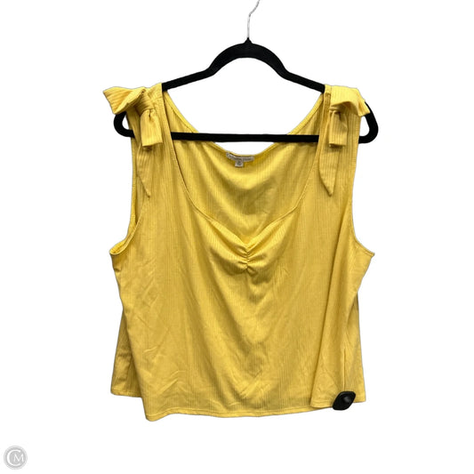 Top Sleeveless By Ophelia Roe In Yellow, Size: 2x