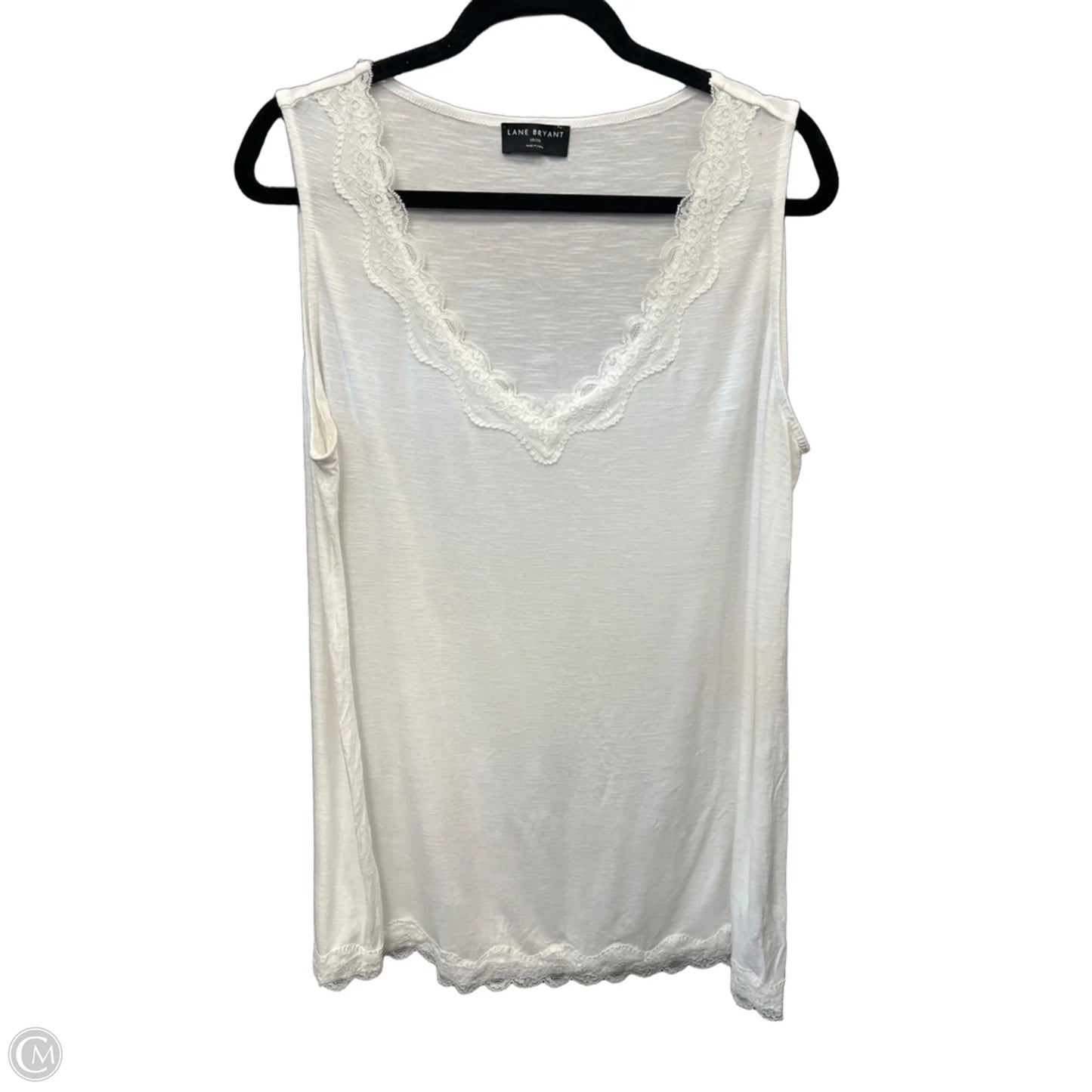 Top Sleeveless By Lane Bryant In White, Size: Xxl