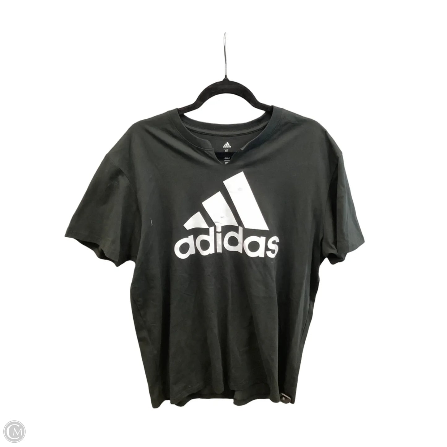 Athletic Top Short Sleeve By Adidas In Black, Size: Xl