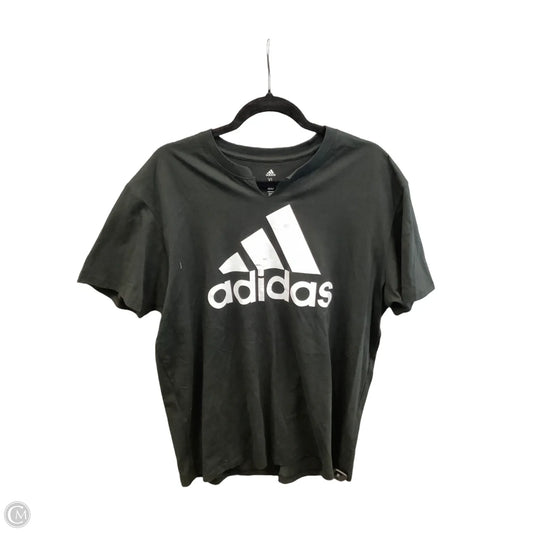 Athletic Top Short Sleeve By Adidas In Black, Size: Xl