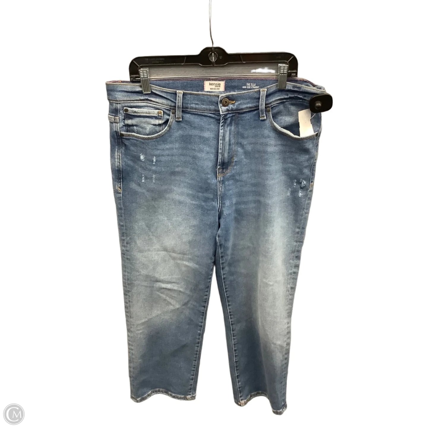 Jeans Straight By Kensie In Blue Denim, Size: 14