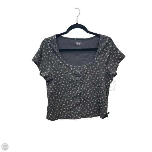 Top Short Sleeve By Old Navy In Floral Print, Size: Xl