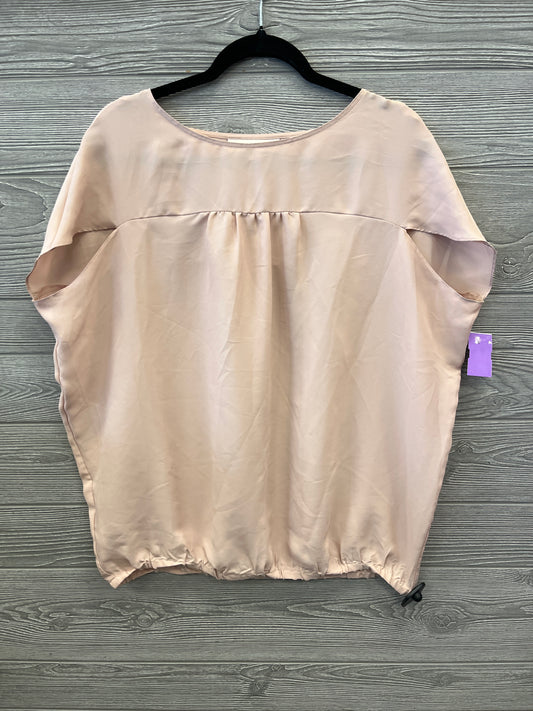 Top Short Sleeve By Loft In Peach, Size: S