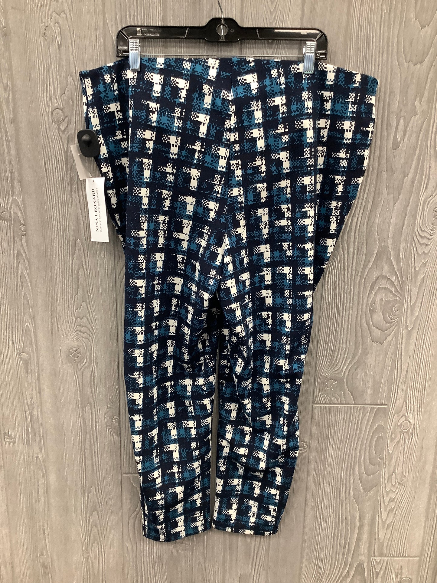 Blue Pants Dress Nina Leonard, Size 2x