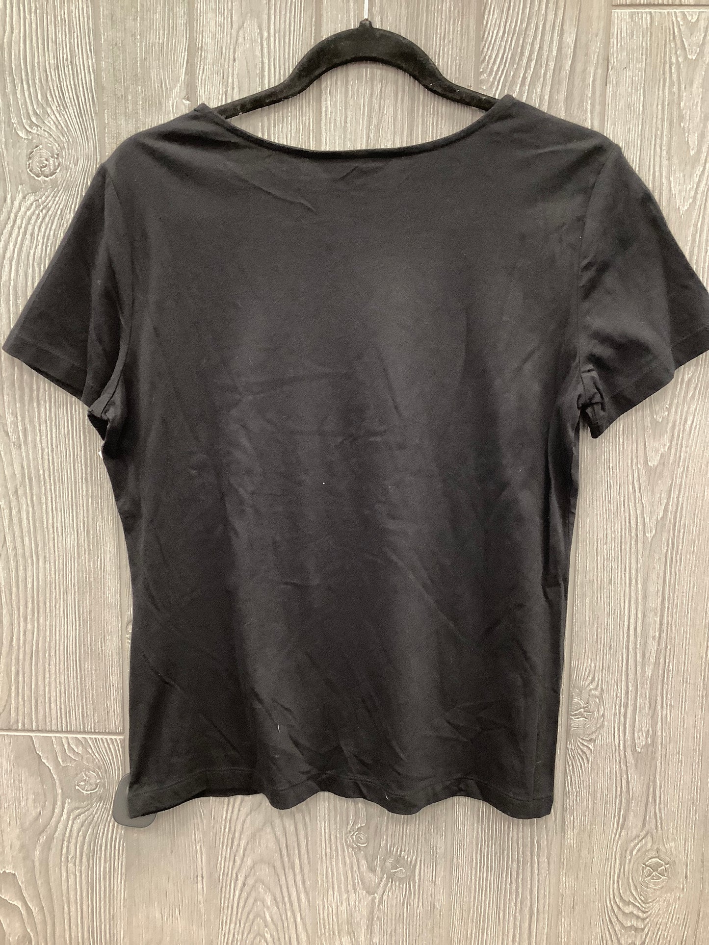 Top Short Sleeve By Christopher And Banks In Black, Size: M