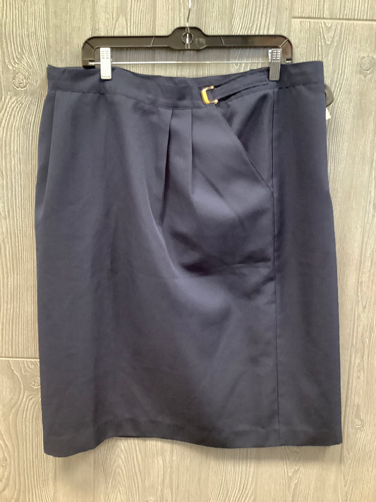 Skirt Midi By Liz Baker In Navy, Size: 18w