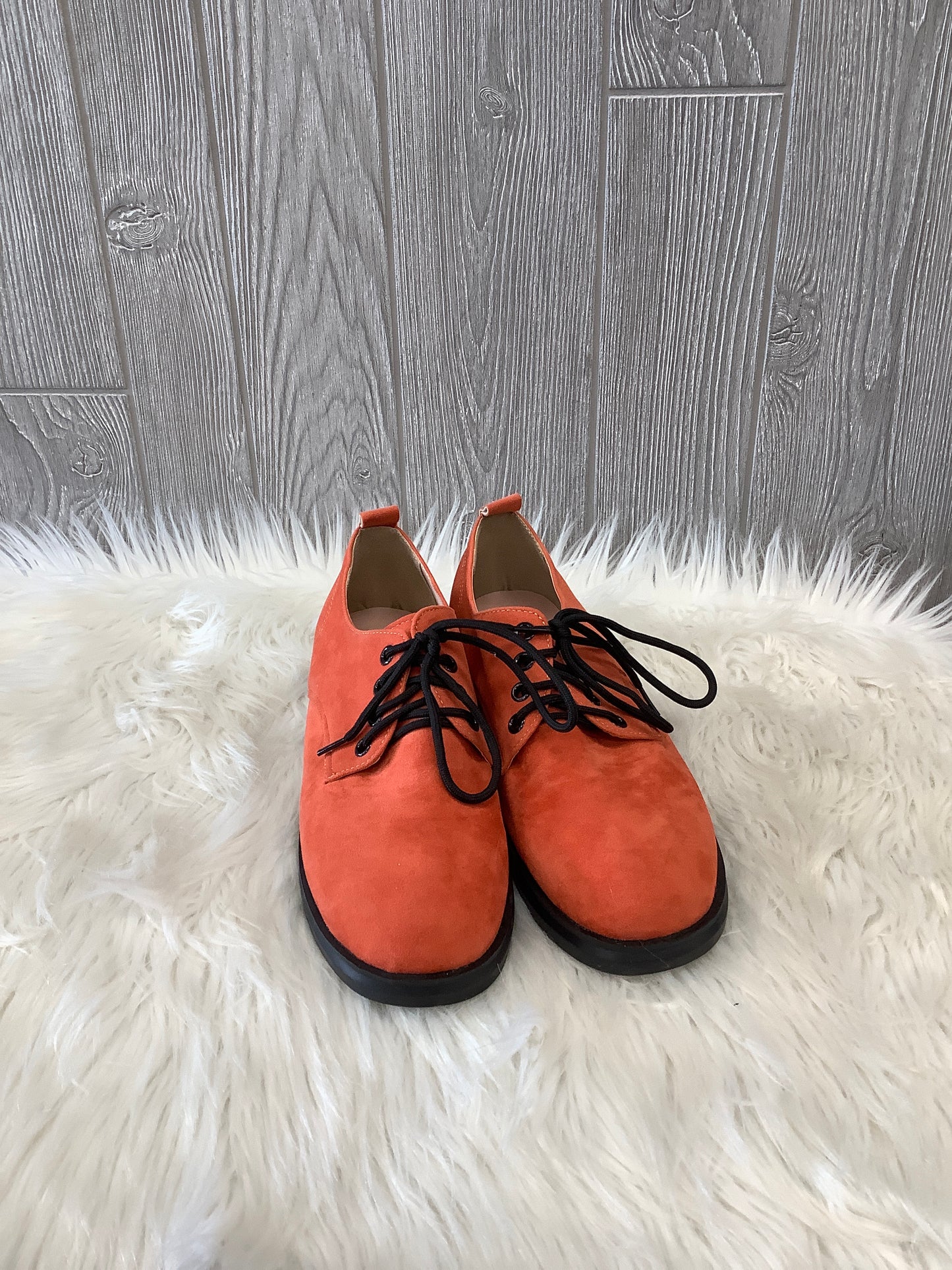 Orange Shoes Flats Clothes Mentor, Size 10