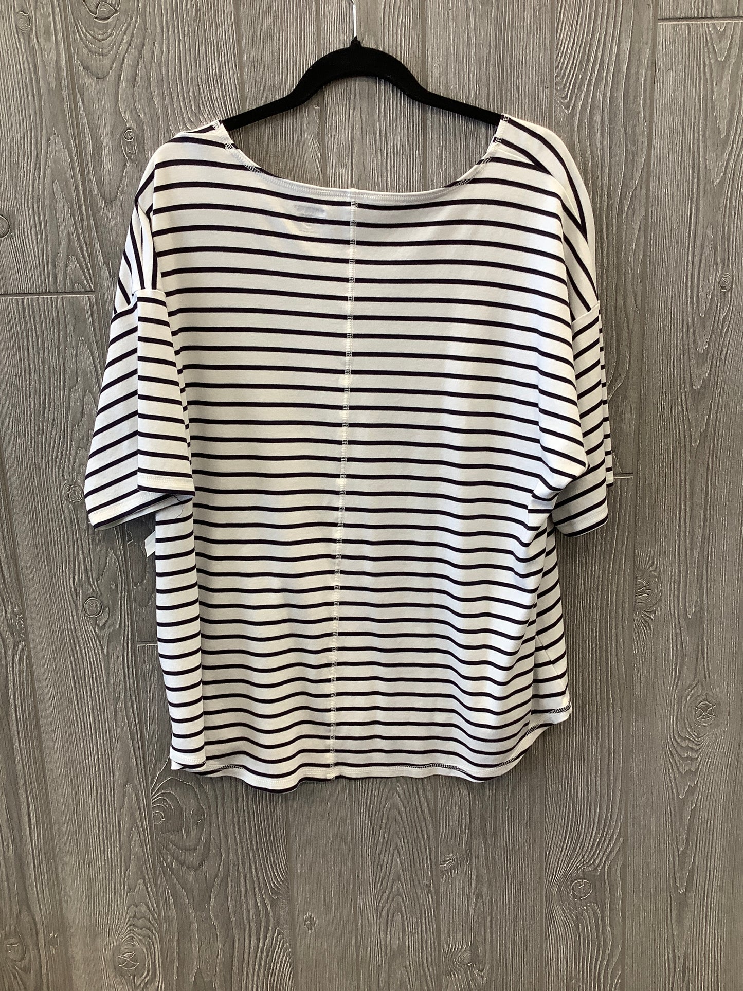 Striped Pattern Top Short Sleeve Lands End, Size 3x