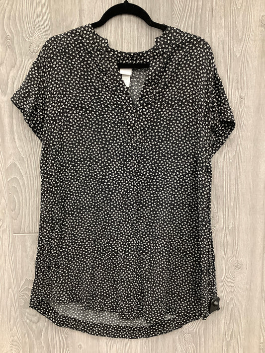 Tunic Short Sleeve By H&m In Black, Size: M