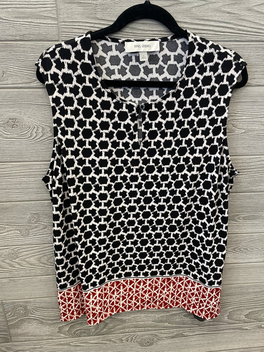 Black & Red Top Sleeveless Jones Studio, Size 1x