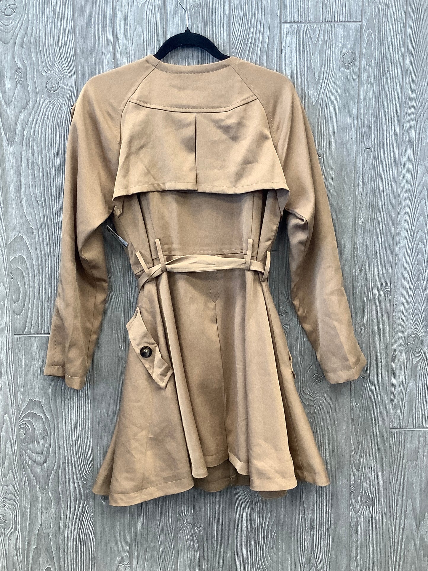 Tan Coat Trench Coat Clothes Mentor, Size L