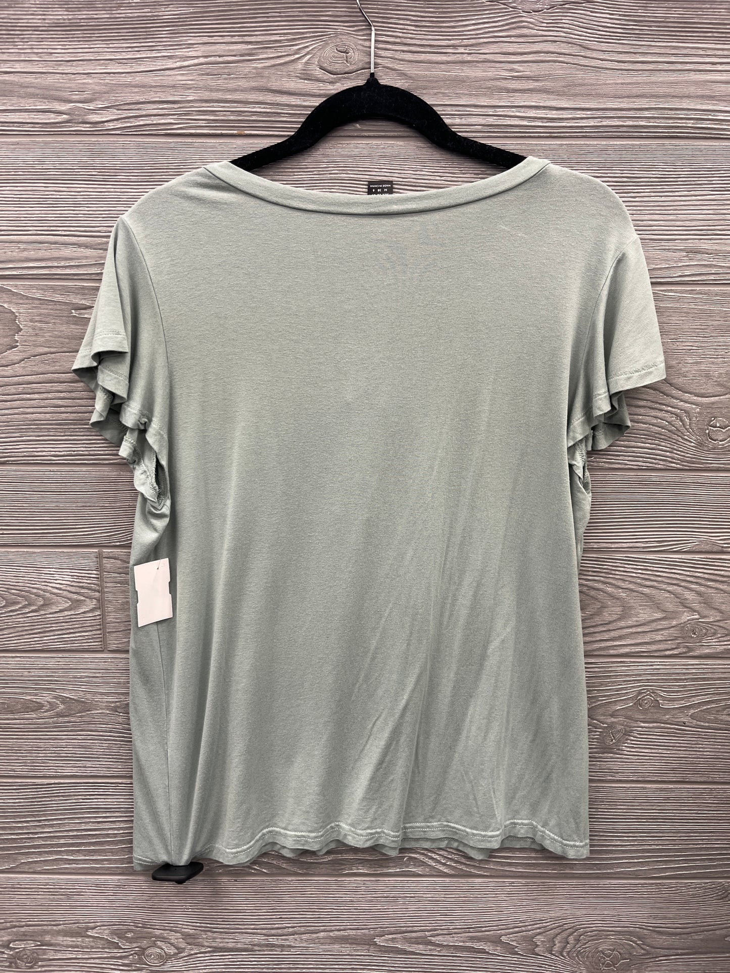 Top Short Sleeve By Shein In Green, Size: M