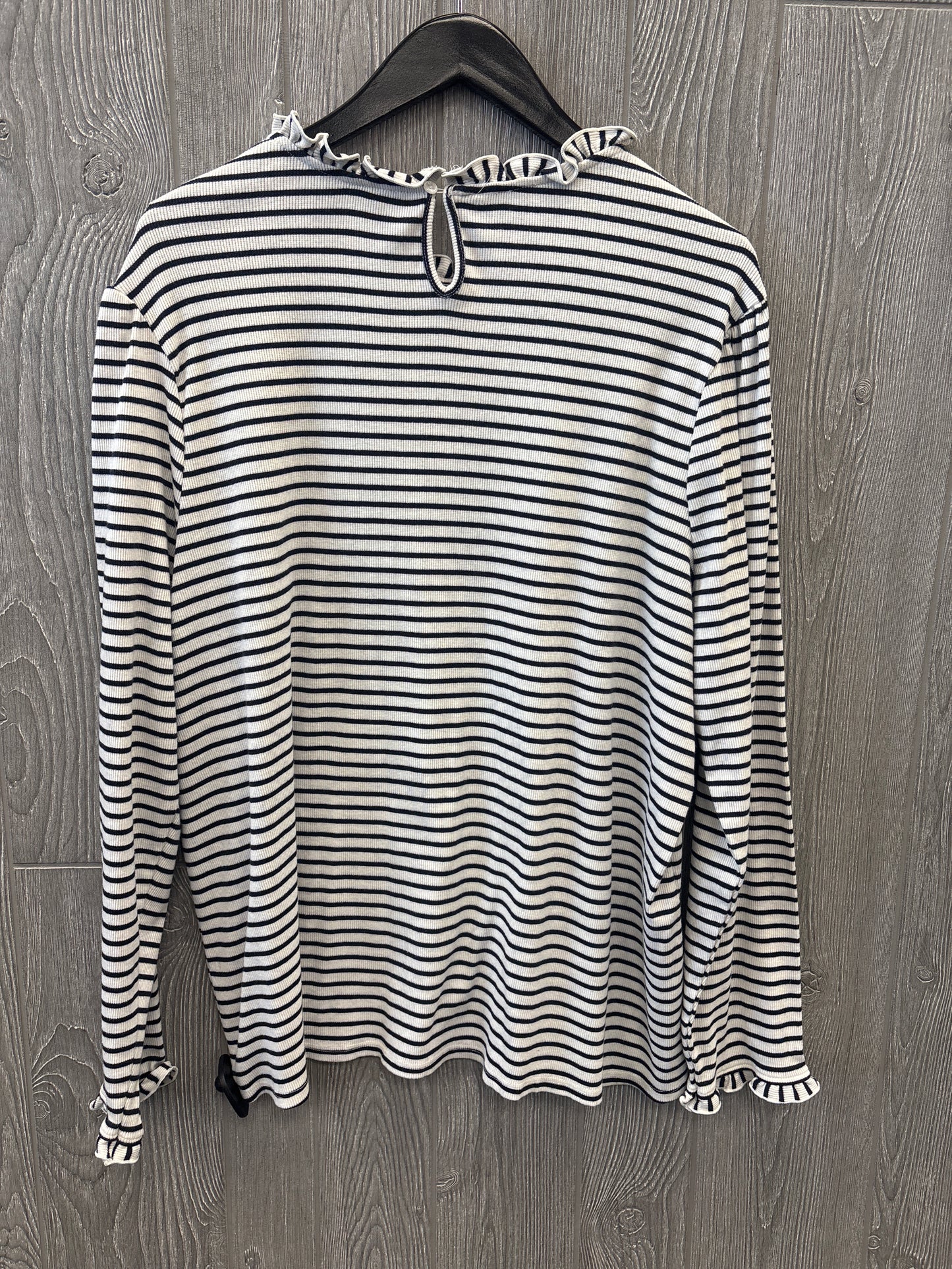 Top Long Sleeve By Croft And Barrow In Striped Pattern, Size: 3x