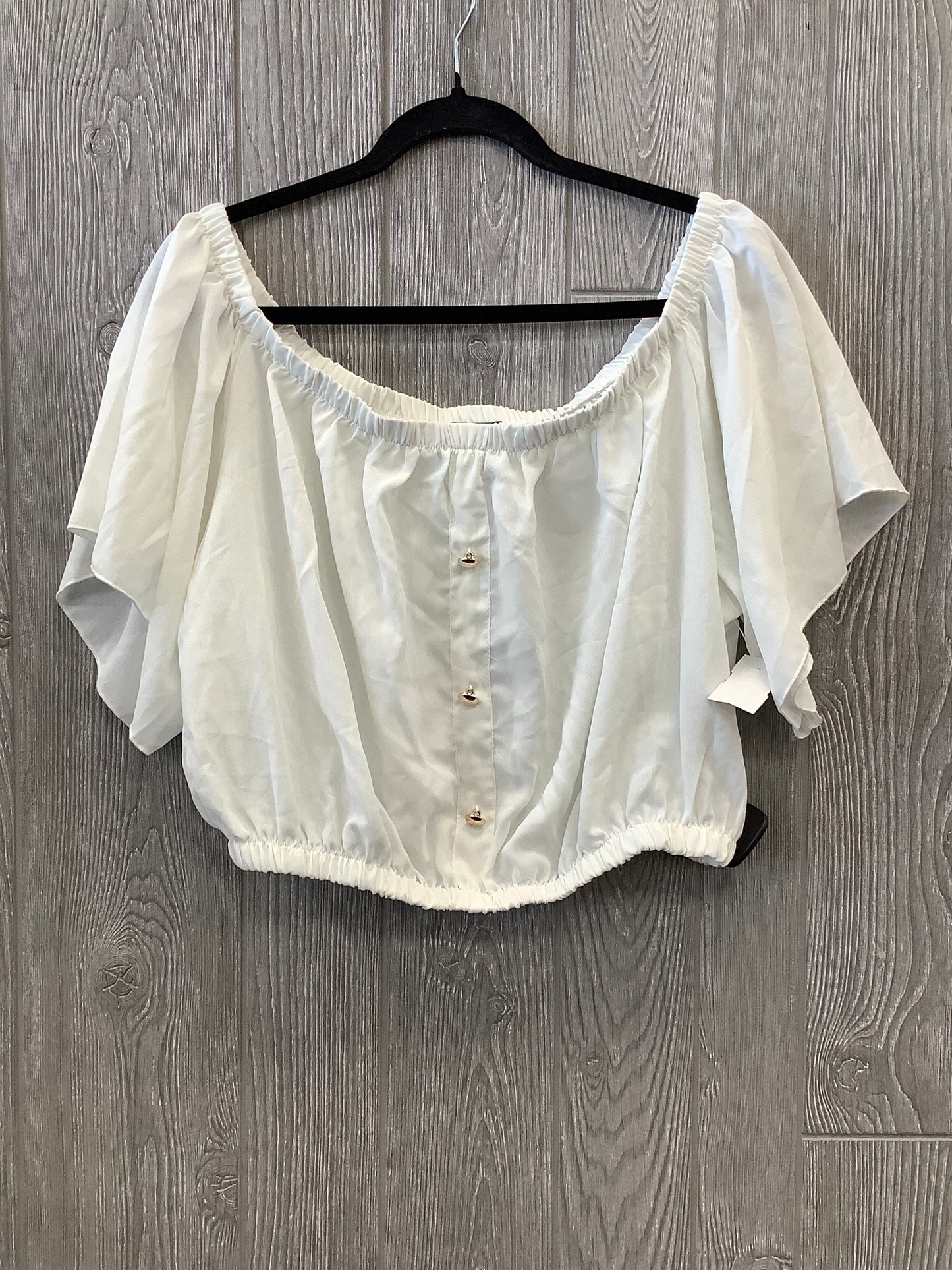 White Top Short Sleeve Shein, Size 3x