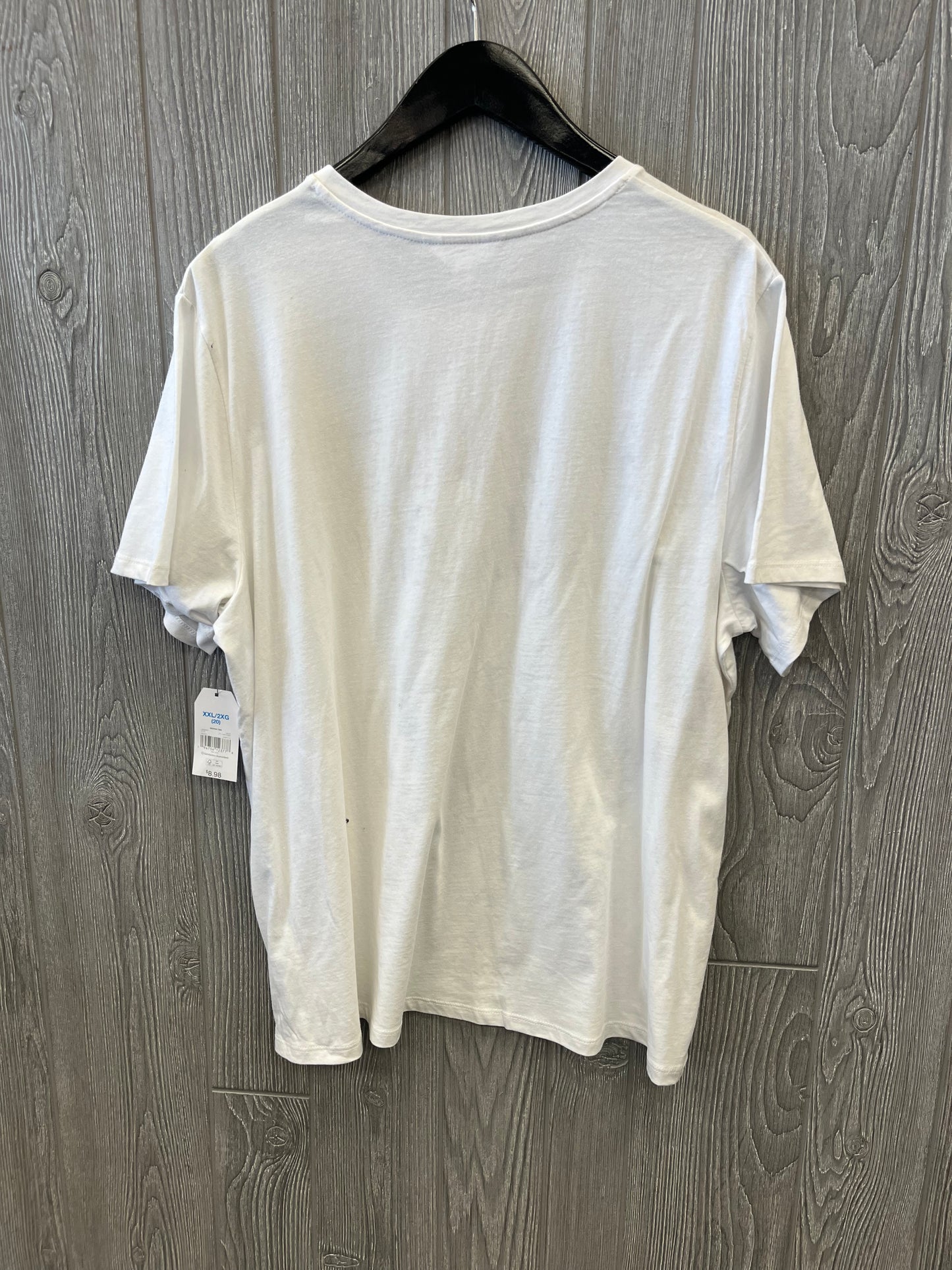 Top Short Sleeve By Time And Tru In White, Size: Xxl