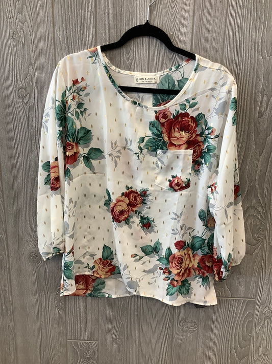 Top Long Sleeve By Jon And Anna In Multi-colored, Size: Xl