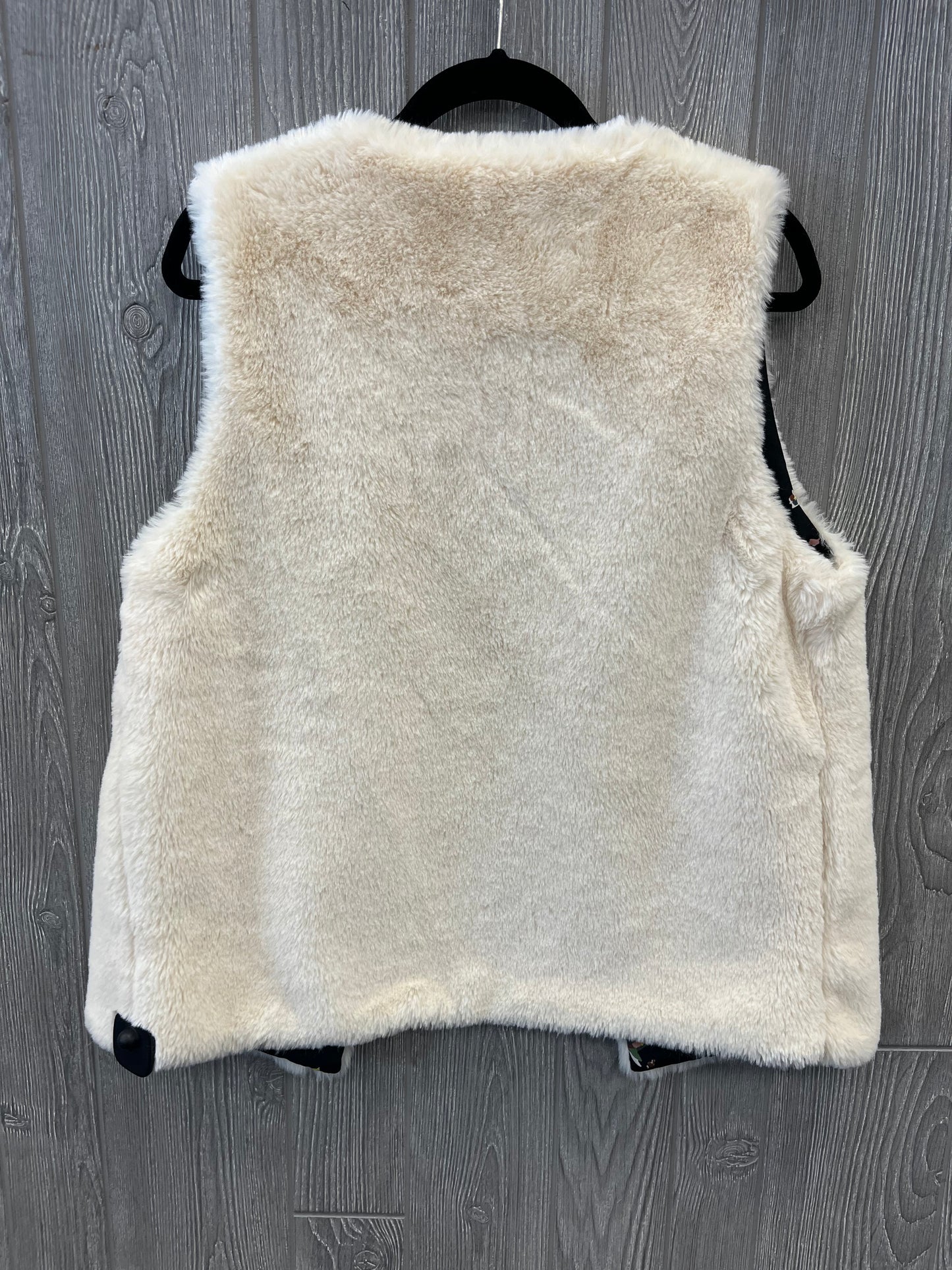 Vest Faux Fur & Sherpa By Matilda Jane In Black & Cream, Size: M