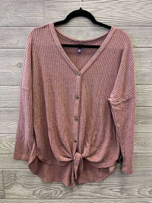 Top Long Sleeve By Clothes Mentor In Mauve, Size: M