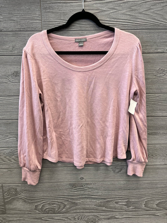 Top Long Sleeve By Falls Creek In Pink, Size: L