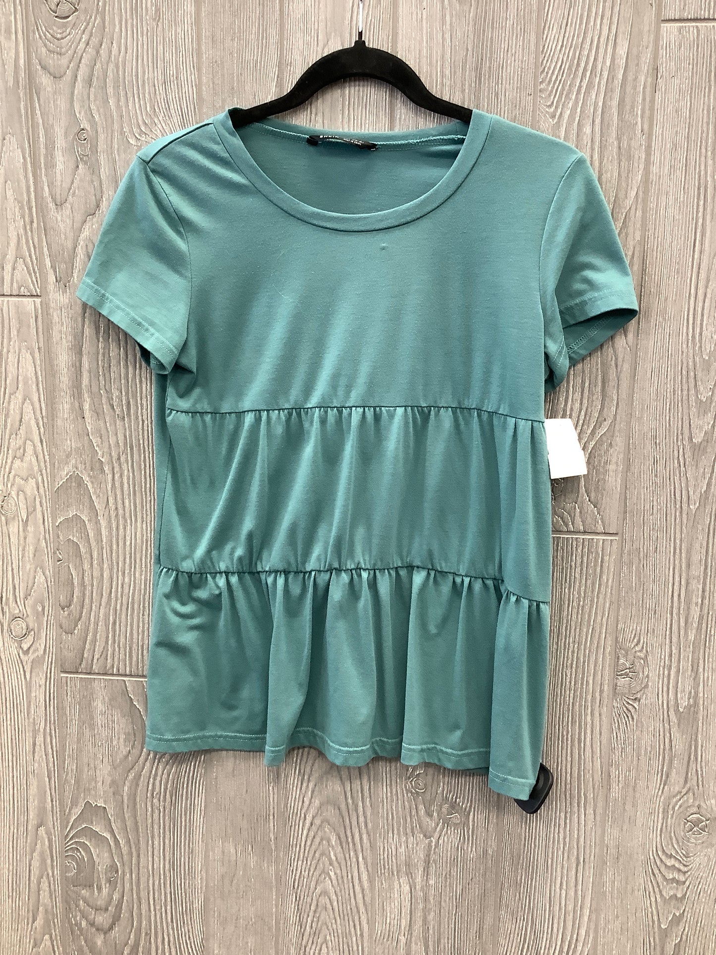 Top Short Sleeve By Shein In Teal, Size: S