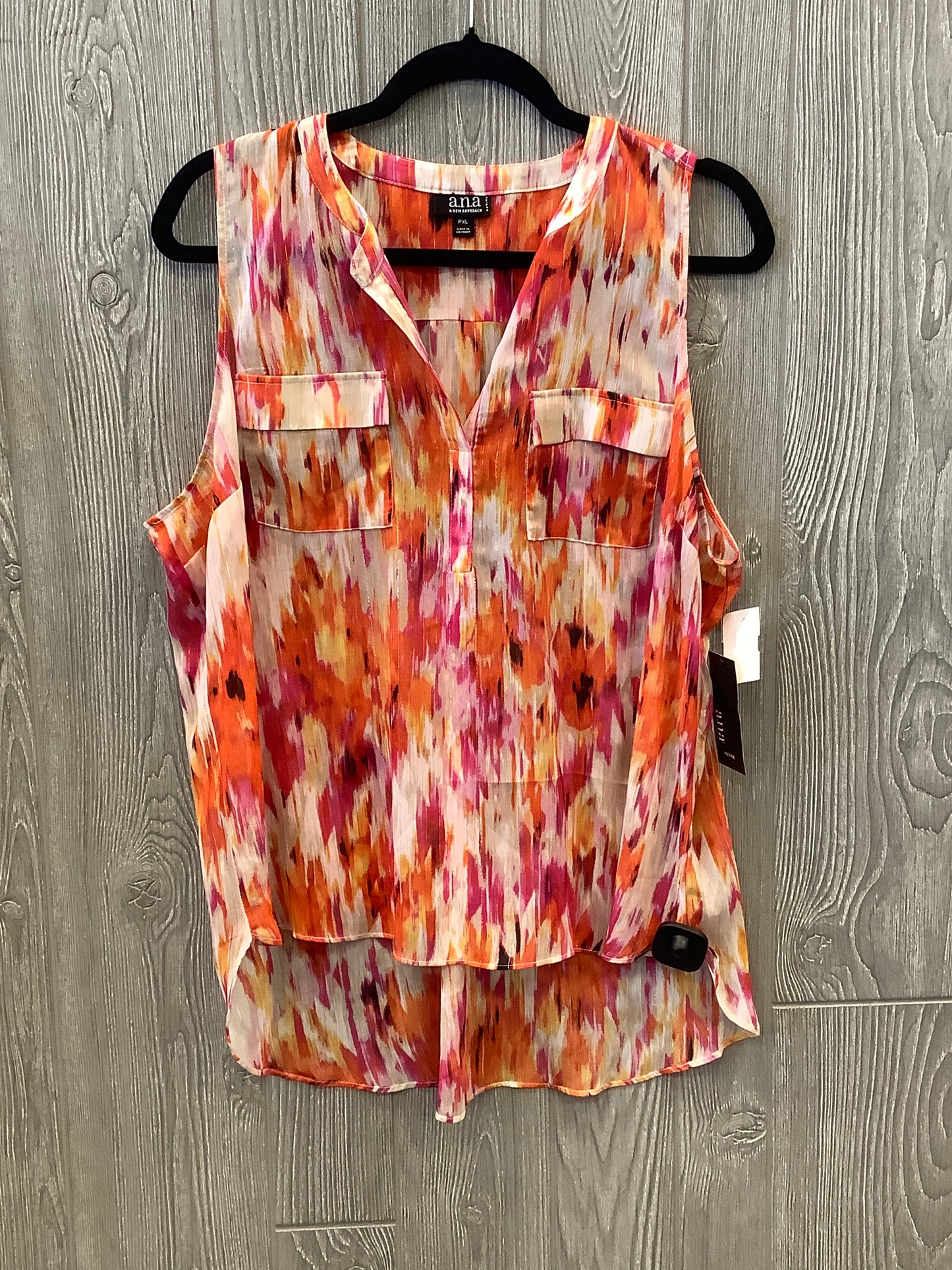 Top Sleeveless By Ana In Multi-colored, Size: Petite   Xl